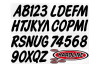 Hardline BLK400EC - Boat Lettering Registration Kit 3 in. - 400 Black Solid