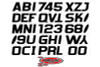Hardline BLK700EC - Boat Lettering Registration Kit 3 in. - 700 Solid Black