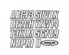Hardline WHBLK800 - Boat Lettering Registration Kit 3 in. - 800 White/Black