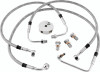 TwinPower 035862 - Twin Power 84-10 FXST 00-07 FXSTD 93-05 FXDWG Stainless Steel Dot Brake Line Kit Front Stock Length