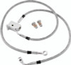 TwinPower 035867 - Twin Power L87-99 FLST Stainless Steel Dot Brake Line Kit Rear Stock Length