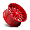 Fuel Wheels D74520008447 - Aluminum Wheels 20X10 Saber D745 6 On 139.7 Candy Red Milled 106.1 Bore -18 Offset Fuel Off Road Wheels