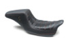 Mustang Motorcycle 75239AB - Mustang 08-21 HD Electra Glide,Rd Glide,Rd King,St Glide Squareback 1PC Seat - Black w/Red Stitching
