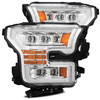 AlphaRex 880151 - 17-20 Ford Raptor NOVA LED Proj Headlights Plank Style Chrm w/Activ Light Sequential Signal