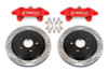 BMR DBK553 - 97-04 Chevrolet Corvette C5 Brake Kit For 15in Conversion Drilled & Slotted Rotors Red Calipers
