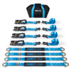 Borne Off-Road BNRTC-TD-4BL - Vehicle Ratchet Tie-Down Kit (4 pack) Blue