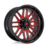 Fuel Wheels D66320008947 - Aluminum Wheels 20X10 Ignite D663 6 On 135 Gloss Black Red Tinted Clear 87.1 Bore -18 Offset Fuel Off Road Wheels