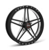 Race Star 63-53545252B - 63 Pro Forged 15x3.50 Lug Mount 5x4.50 BC / 2.25in. BS Wheel - Black Anodized/Machined