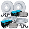 R1 Concepts WDWH2-63037 - Brake Rotor- Carbon Coated with Ceramic Pads & Hdw