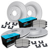 R1 Concepts WDWH2-63038 - Brake Rotor- Carbon Coated with Ceramic Pads & Hdw