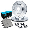 R1 Concepts WGWH1-39026 - R1 E- Line Series Brake Rotor - D/S - Silver w/ Ceramic Pads & Hdw