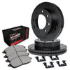 R1 Concepts WHVH1-54050 - R1 eLINE Series Brake Rotors - D/S - Black - Perf Off-Road/Tow Pads - Hdw