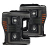AlphaRex 880322 - 17-19 Ford F-250/350/450/550 Super Duty LUXX-Series LED Proj Headlights Alpha-Blk SS/SBDRL
