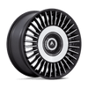 Asanti AB040MD22904215 - 22X9 Satin Black With Bright Machined Face