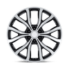Performance Replicas PR230BD22956344 - Pr230 22X9.5 Gloss Black W/ Machined Face