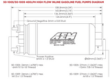 AEM 50-1005 - 400LPH High Pressure Fuel Pump -6AN Female Out, -10AN Female In