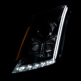 Anzo 111307 - 2010-2015 Cadillac Srx Projector Headlights w/ Plank Style Design Chrome