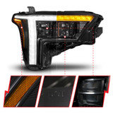 Anzo 111599X-R - 22-24 Toyota Tundra (w/Factory LED Refl.) Z-Series Full LED Proj Headlights - Pass. Side ONLY