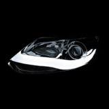 Anzo 121490 - 2012-2014 Ford Focus Projector Headlights w/ Plank Style Design Black