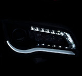 Anzo 121495 - 2011-2014 Chrysler 300 Projector Headlights w/ Plank Style Design Black