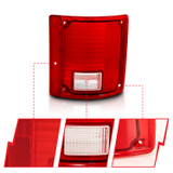 Anzo 311317 - 1978-1991 Chevy Blazer Taillight Red/Clear Lens w/o Chrome Trim Fleetside (OE Replacement)