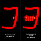 Anzo 311395 - 1999-2004 Jeep Grand Cherokee LED Tail Lights w/ Light Bar Black Housing Smoke Lens