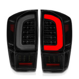 Anzo 311401 - 16-21 Toyota Tacoma LED Tail Lights - w/ Light Bar Sequential Black Housing & Smoke Lens
