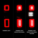 Anzo 311419 - 19-21 Chevy Silverado Work Truck Full LED Tailights Chrome Housing Red Lens G2(w/C Light Bars)