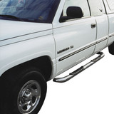 ARIES 205003-2 - 3" Round Polished Stainless Side Bars, Select Dodge Ram 1500