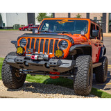 ARIES 2082077 - TrailChaser Jeep Wrangler JL Aluminum Front Bumper with Fender Flares (Option 7)