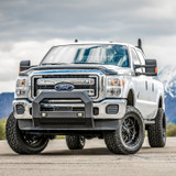 ARIES 2164101 - AdvantEDGE 5-1/2in. Black Aluminum Bull Bar with Lights; Select Silverado; Sierr