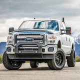 ARIES 2164100 - AdvantEDGE 5-1/2" Black Aluminum Bull Bar with Lights, Select Silverado, Sierra