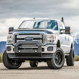 ARIES 2163102 - AdvantEDGE 5-1/2" Black Aluminum Bull Bar with Lights, Select Ford Super Duty