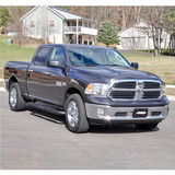 ARIES AL235040 - Big Step 4" Black Aluminum Round Side Bars, Select Dodge, Ram 1500