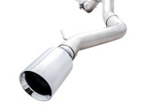 AWE 3015-22789 - 2021+ Ford Bronco 0FG Single Rear Exit Exhaust w/Chrome Silver Tip & Bash Guard
