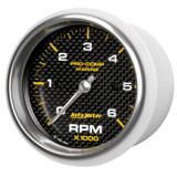 AutoMeter 200752-40 - Marine Carbon Fiber Ultra-Lite Gauge 3-3/8in Tachometer 6K RPM