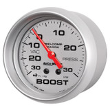 AutoMeter 200775-33 - Marine Vac/Boost Gauge 2 5/8in  30INHG 30PSI Mechanical- Silver