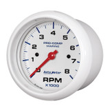 AutoMeter 200779 - 3-3/8 in. IN-DASH TACHOMETER, 0-8,000 RPM, MARINE WHITE