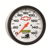 AutoMeter 5889-00406 - Gauge Speedometer 5in. 160MPH Elec. Programmable Chevy Red Bowtie White