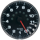 AutoMeter P239318 - Spek-Pro Gauge Tachometer 5in 11K Rpm W/Shift Light & Peak Mem Black/Chrome