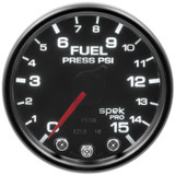AutoMeter P31552 - Spek-Pro Gauge Fuel Press 2 1/16in 15psi Stepper Motor W/Peak & Warn Blk/Smoke/Blk