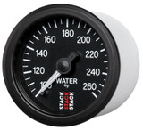 AutoMeter ST3308 - Stack 52mm 100-260 Deg F 1/8in NPTF Male Pro Stepper Motor Water Temp Gauge - Black