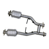 BBK 1538 - 96-04 Mustang 4.6 GT / Cobra Short Mid H Pipe w Catalytic Converters 2-1/2 For Long Tube Headers