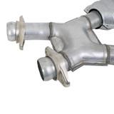 BBK 1672 - 94-95 Mustang 5.0 Short Mid X Pipe With Catalytic Converters 2-1/2 For  Long Tube Headers