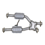 BBK 1659 - 79-93 Mustang 5.0 Short Mid X Pipe With Catalytic Converters 2-1/2 For  Long Tube Headers