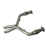 BBK 1658 - 11-14 Mustang 5.0 Short Mid X Pipe With Catalytic Converters 3.0 For  Long Tube Headers