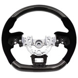 BLOX Racing BXSW-50020-B - Racing 22+ Subaru Carbon/Alcantara Steering Wheel Black Stitching