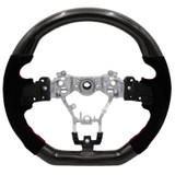 BLOX Racing BXSW-50010-R - Racing 15-21 Subaru Carbon/Alcantara Steering Wheel Red Stitching
