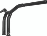 Burly Brand B12-6051B - Dominator Raked Bar 10in - Gloss Black