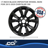 Coast To Coast IWCIMP381BLK - Wheel Cover 17 Inch 10 Spoke Gloss Black Set Of 4
